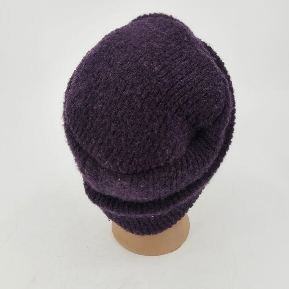 Harley of Scotland Purple Merino Wool Blend Beanie Hat OS Ski Winterwear NEW main image 5
